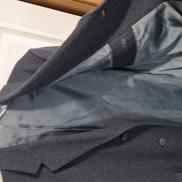 Adam Spencer wool/cashmere blend single-breasted lined overcoat - 44"/XL - gray - Picture 7 of 11